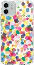 Casetastic Apple iPhone 12 / iPhone 12 Pro Hoesje - Softcover Hoesje met Design - Watercolor Confetti Print