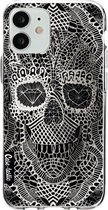 Casetastic Apple iPhone 12 Mini Hoesje - Softcover Hoesje met Design - Lace Skull Print