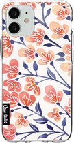 Casetastic Apple iPhone 12 Mini Hoesje - Softcover Hoesje met Design - Cherry Blossoms Peach Print