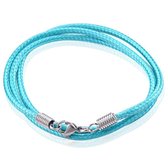 LGT Jewels waxkoord ketting Turquoise - 2.5mm-55cm