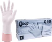 Latex wegwerp handschoenen gepoederd wit 100x maat XL