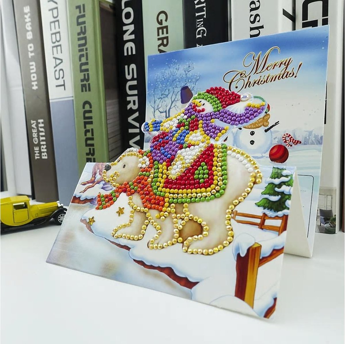Diamond Painting "JobaStores®" 3D Kerstkaarten Set 02 (8 kaarten)