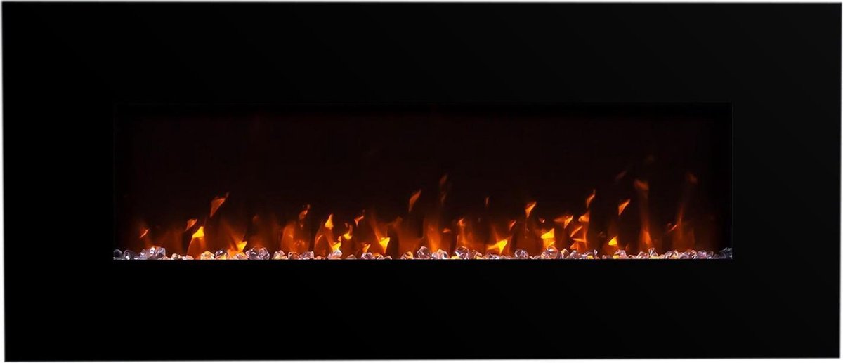 De Sfeerhaard - Elektrische haard - Vancouver 128 cm - Zwart - Met verwarming