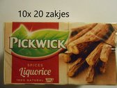 Pickwick thee - Zoethout Liquorice - multipak 10x 20 zakjes