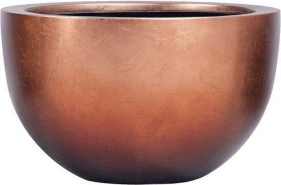 Maxim schaal koper 45 breed | Brede lage ronde bloempot in rosé goud gouden... | bol.com