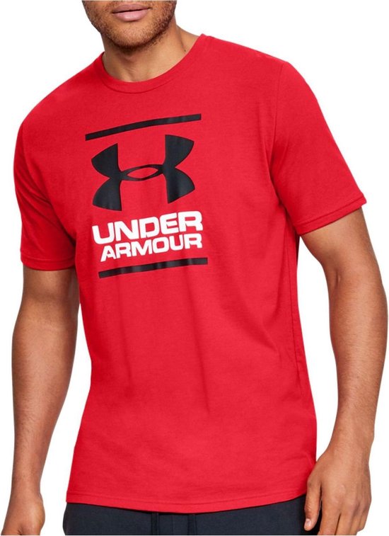 Under Armour GL Foundation  Sportshirt - Maat S  - Mannen - rood/zwart/wit