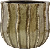 Plantenwinkel Pot Manon taupe ronde bloempot binnen 18 cm