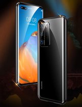 LitaLife Huawei P40 Pro Magnetic hoesje Zwart 360 graden hoesje - 2 in 1 gehard glas voor + achter - Magnetisch hoesje