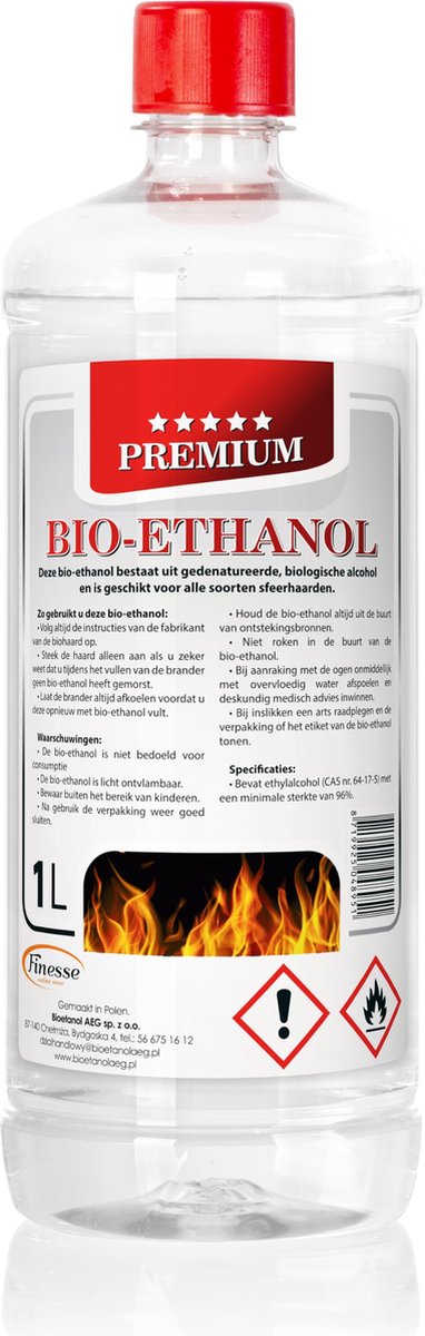 Premium- Bio-Ethanol bioethanol 100% biobrandstof ( 1 liter)