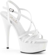 EU 39 = US 9 | DELIGHT-613 | 6 Heel, 1 3/4 PF Criss-Cross Strap Sandal