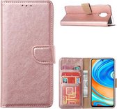 Bookcase Geschikt voor: Xiaomi Redmi Note 9 Pro / Note 9S - Rose Goud - portemonnee hoesje