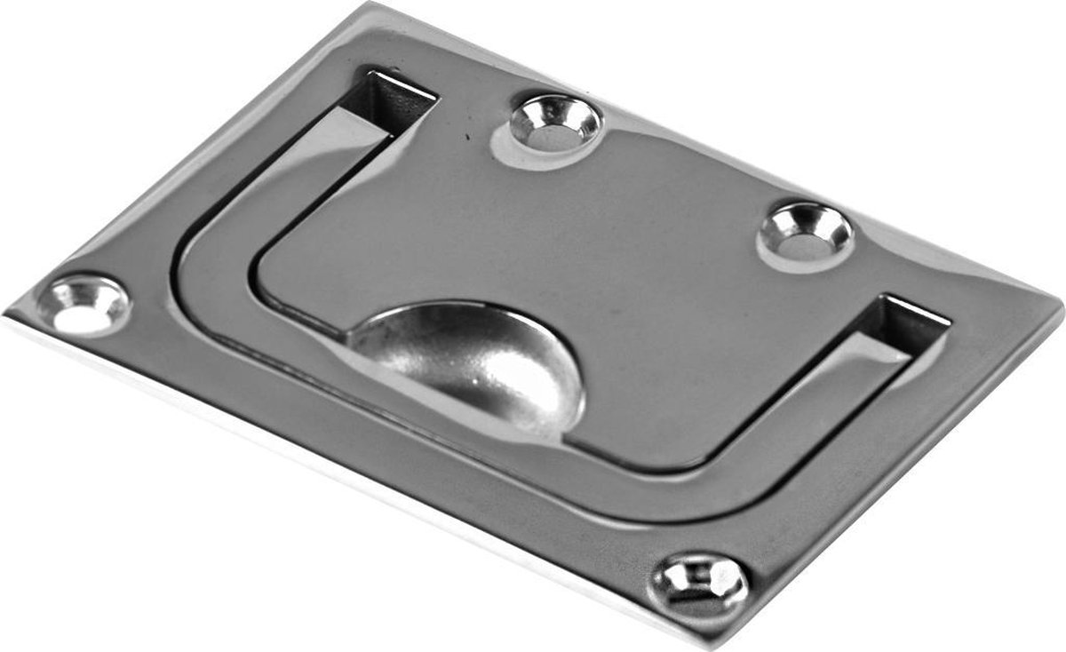 FES RVS inbouw luikring 76x56mm gepolijst - Luikoog