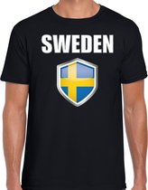 Zweden landen t-shirt zwart heren - Zweedse landen shirt / kleding - EK / WK / Olympische spelen Sweden outfit L
