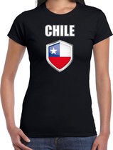 Chili landen t-shirt zwart dames - Chileense landen shirt / kleding - EK / WK / Olympische spelen Chile outfit L