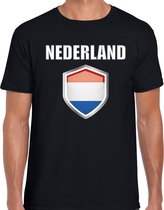 Nederland landen t-shirt zwart heren - Nederlandse landen shirt / kleding - EK / WK / Olympische spelen Nederland outfit L
