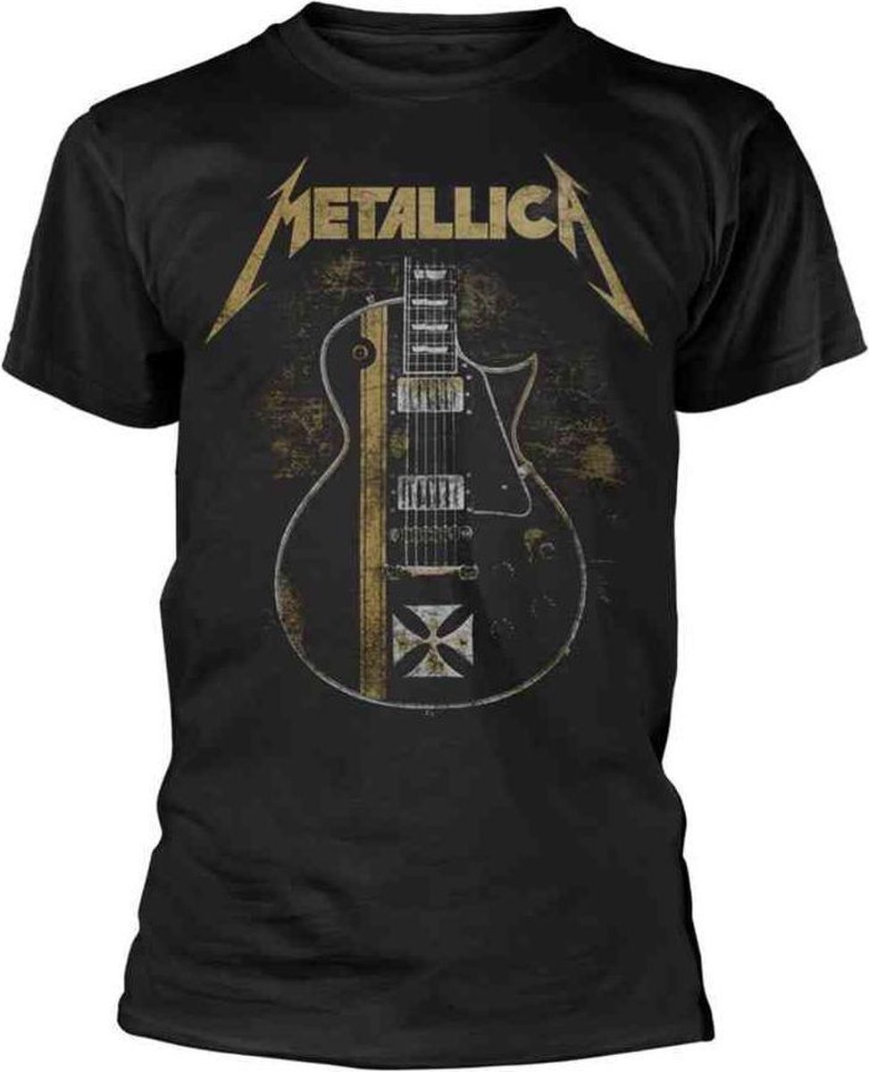 Metallica Heren Tshirt -S- Hetfield Iron Cross Zwart