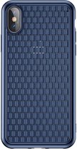 Baseus backcase met geweven materiaal - iPhone XS Max - Blauw