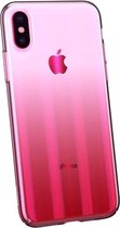 Baseus hardcase iPhone XS - Laser glans - Roze
