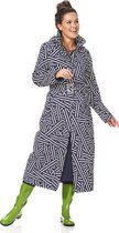 Long raincoat Maddy midnight/off white-M