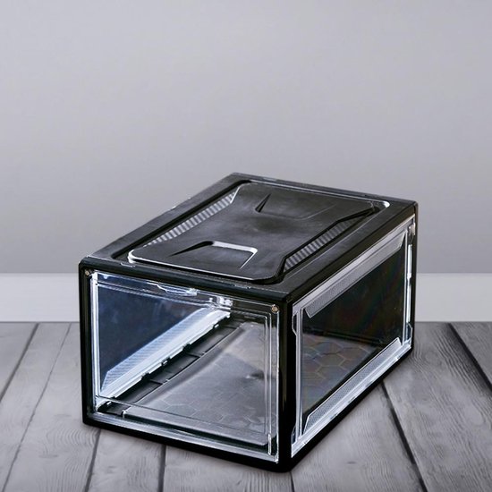 Schoenenbox - Schoenen opbergsysteem - Schoenen organzizer - Opbergbox - 3 stuks - Zwart
