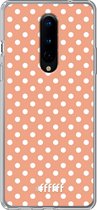 OnePlus 8 Hoesje Transparant TPU Case - Peachy Dots #ffffff