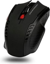 Wireless gaming muis voor Windows Mac IOS. USB 2.4GHz. 800 1200 1600 DPI 5  knoppen. Zwart.