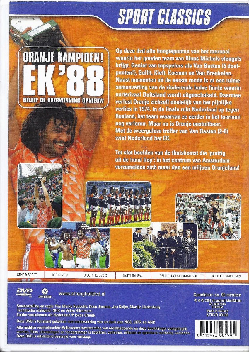 Ek 88 Oranje Kampioen Dvd Dvd S Bol Com