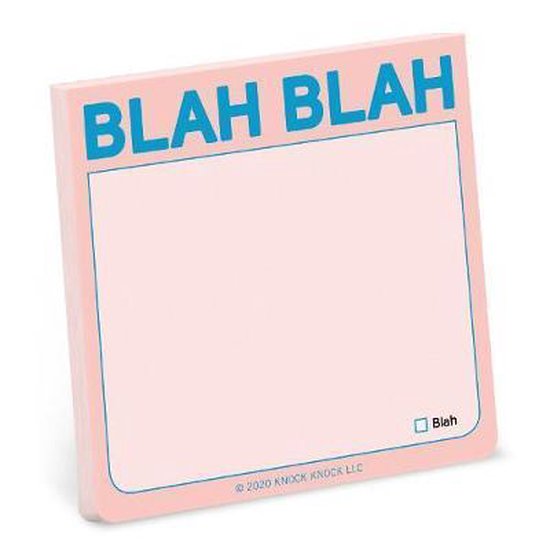 Knock Knock Blah Blah Sticky Note (Pastel Edition) | 9781683492931 ...