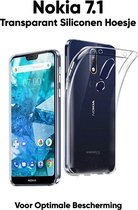 Nokia 7.1 Hoesje Transparant - Nokia 7.1 Hoesje Doorzichtig - Nokia 7.1 Hoesje Siliconen TPU Clear