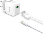 Celly - Wall Charger + Lightning Cable [Turbo] - Snellader iPhone - iPhone Adapter + iPhone Stekker