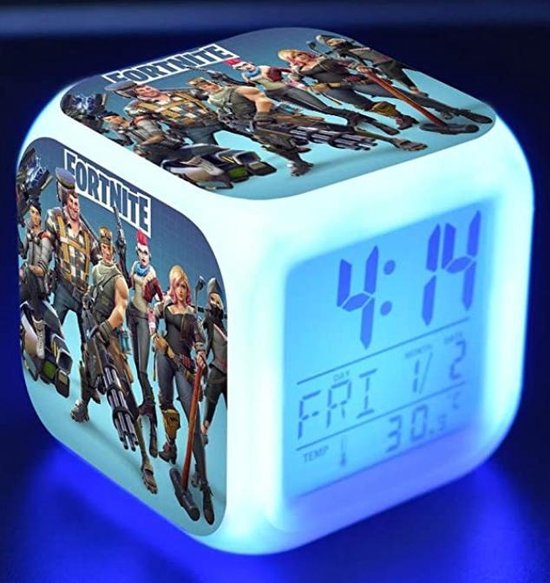 Fortnite Battle Royale Karakters Alarm Wekker met 7 kleuren LED -  Temperatuur Weergave... | bol.com