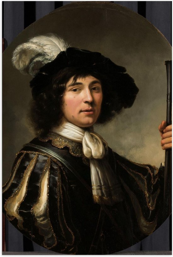 Poster – Oude meesters - Portret van een jonge man, Aelbert Cuyp, 1640 - 1660 - 40x60cm Foto op Posterpapier
