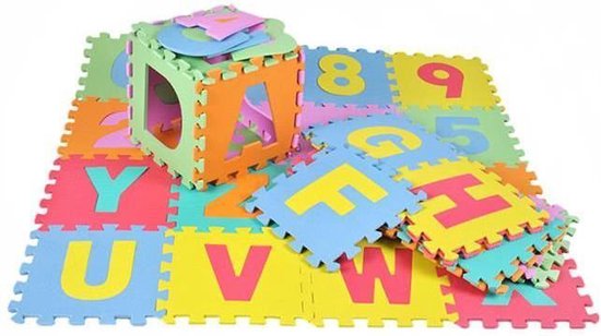Puzzelmat - kinderpuzzel - puzzel van schuim - oppervlakte 1.5m2 - 72-delig |