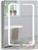Neue Design - Badkamerspiegelkast met LED-verlichting - CABM17 - H70cm X B50cm X D15cm -  Draadloze anticondens - scheerstopcontact en sensorschakelaar met verlichting