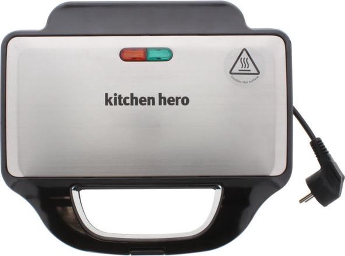 Kitchen Hero XL Tosti Apparaat - 900 W - Anti Aanbak laag - Extra Dikke  tosti's | bol.com