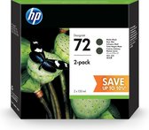 HP 72 130ml Inkt Cartridge Zwart 2-Pack