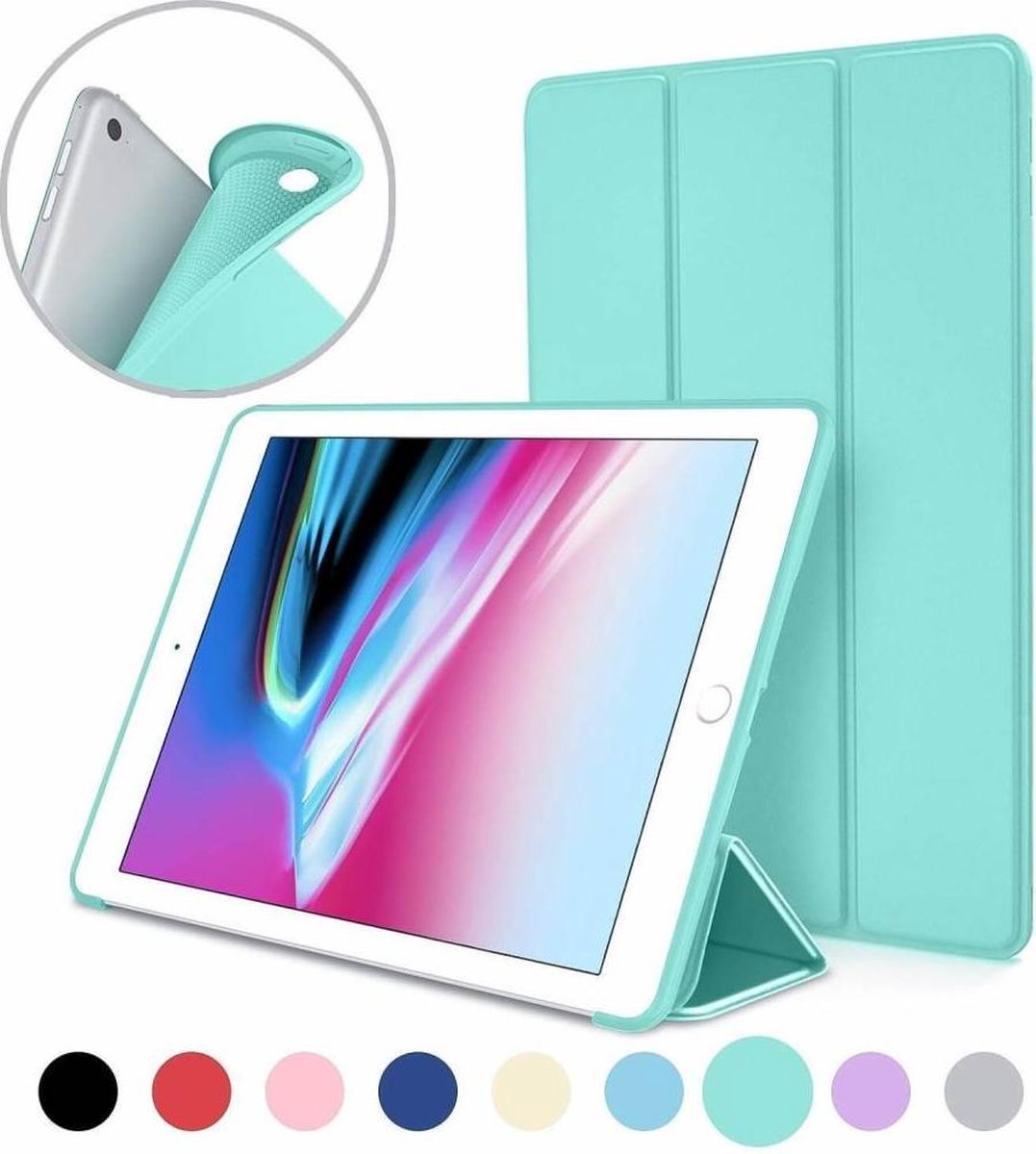 Hoes Geschikt Voor iPad 2020/2021 10.2 Inch Smart Cover Case Licht Blauw