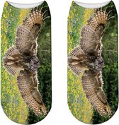 Enkelsokken Uil - Fotoprint - Unisex Maat 36-41