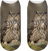 Enkelsokken Uil - Fotoprint - Unisex Maat 36-41