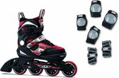 Fila - J-One - Inline skates - Maat 28-32 - Rood - Met skatebescherming - Verstelbaar - Unisex