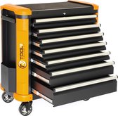 ToolR Equipment Gereedschapswagen L - 7 laden - 4 Laden gevuld Oranje