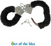Handboeien - Pluche - Zwart - Metaal - Fluffy - 2 sleuteltjes - Metaal - Fun - Feest - Handcuffs