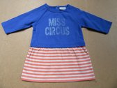 wiplala kleedje ,jukr blauw orange, miss circus 18 maand 86