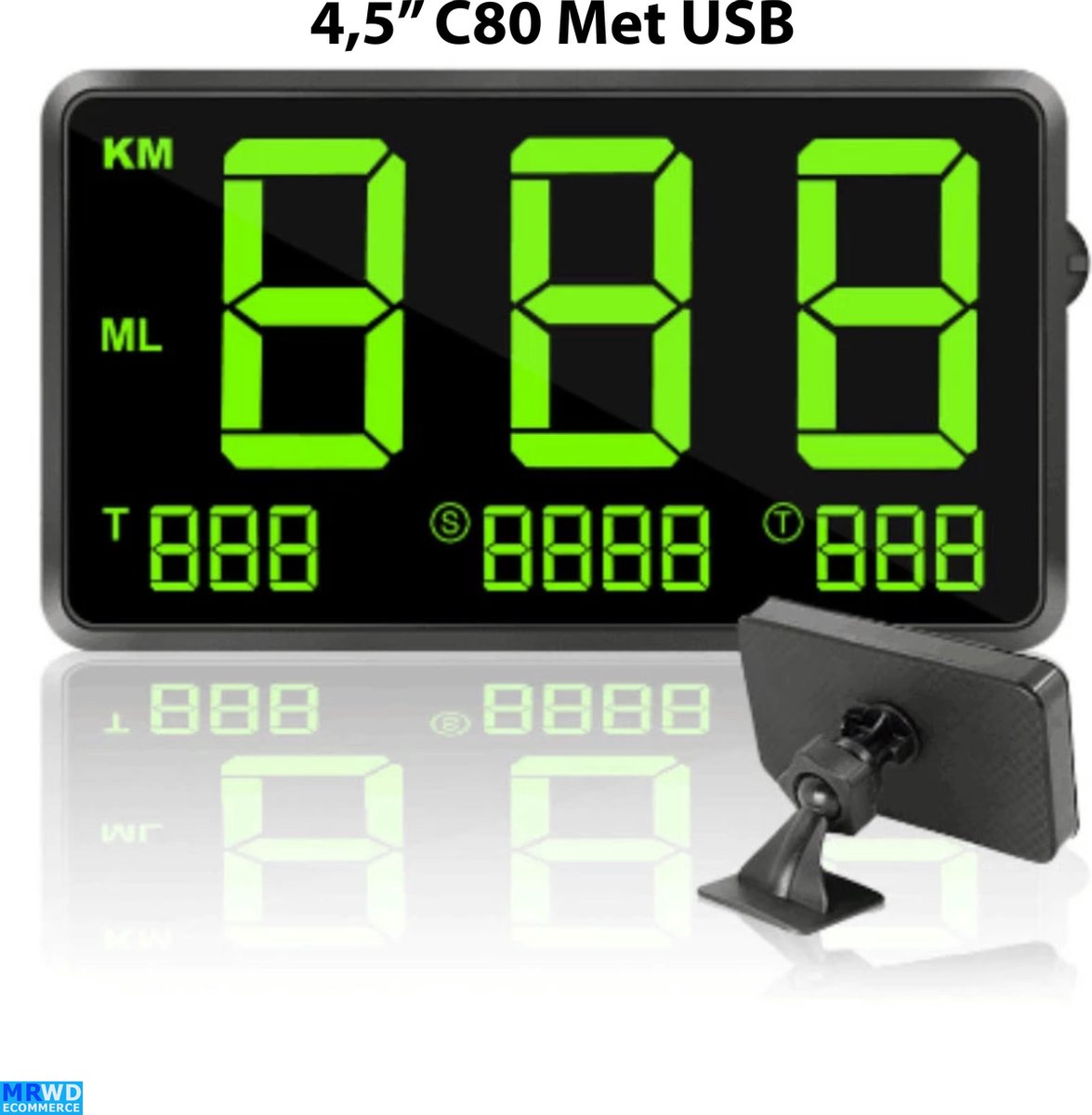 Gewend Australië Diverse GPS Auto Snelheidsmeter C80 | USB 4.5" | km/h en mph | bol.com