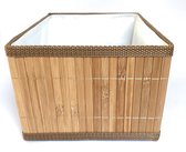 Bamboe Mand - Bamboe Badkamer Box - Badkamer Opruim Bak - Opbergbak van Bamboe - Klein formaat mand 24x18x13 cm - Mooie stijlvolle opbergbox voor al je badkamerartikelen - Duurzaam materiaal