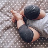 Baby Kniebescherming | Kneepads | Baby Knie Sokken | Knee Protector Baby | Sokken | Zwart/Grijs | 2 Paar