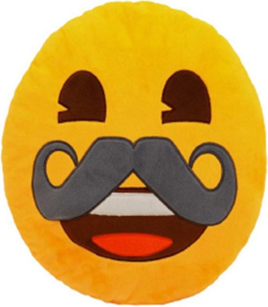 Emoji Coussin Emotion Coussin Moustache Emotion Emoji | bol.com