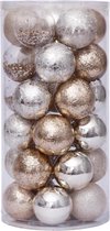 Deluxe Kerstballenset Goud en Zilver - 30 stuks - kerstballen plastic - kerstballen goud - zilver - decoratie - kerstversiering