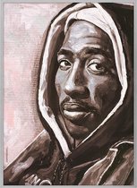 Poster - Tupac Painting - 71 X 51 Cm - Multicolor