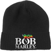 Bob Marley Beanie Muts Logo Zwart
